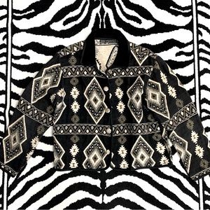 Southwestern Canyon Blanket Tapestry Jacket Boho Vintage Size Large